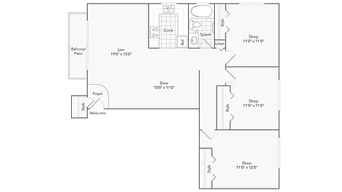 Floor plan 3X1