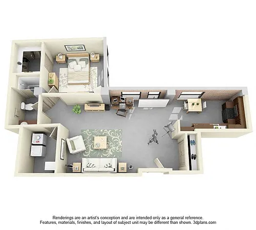 Floor plan One Bedroom X10