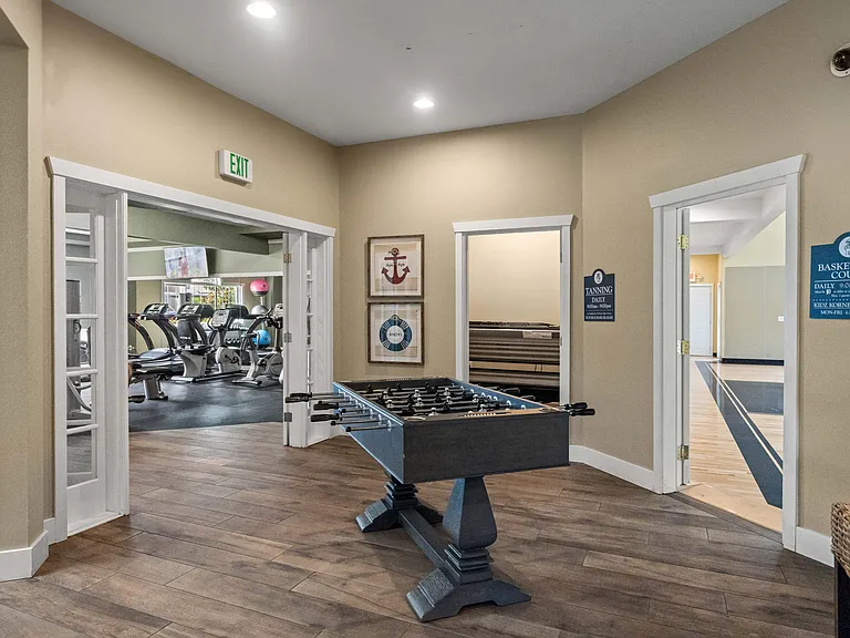 Community Foosball Table + Fitness Center + Tanning Suite + Basketball Court