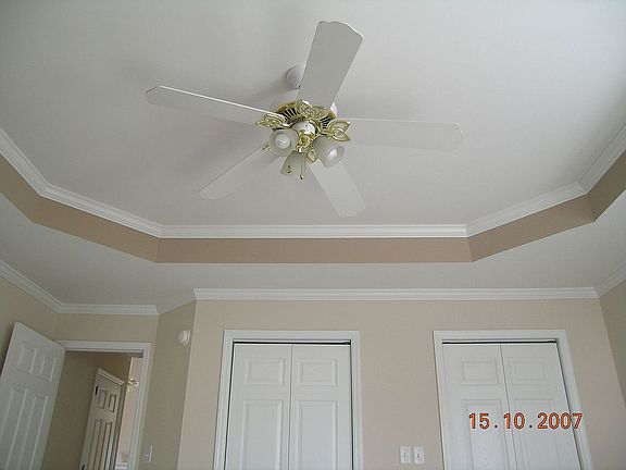 Master bedroom tray ceiling