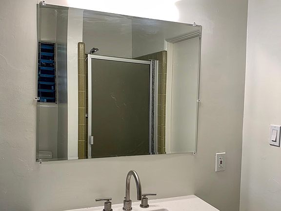New mirror, lighting, accessories and paint.