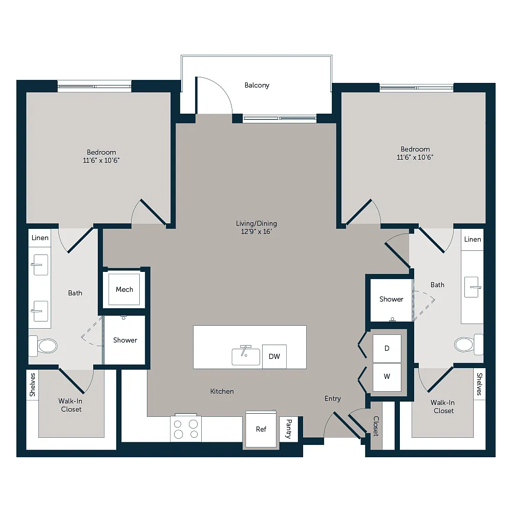 Floor plan Woodruff B