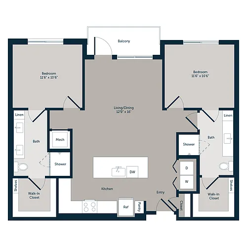 Floor plan Woodruff B
