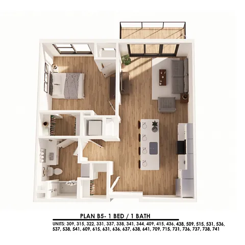Floor plan B5 1X1