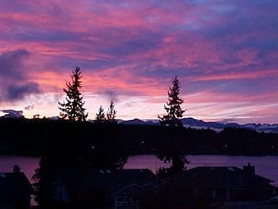 Sunset from deck.