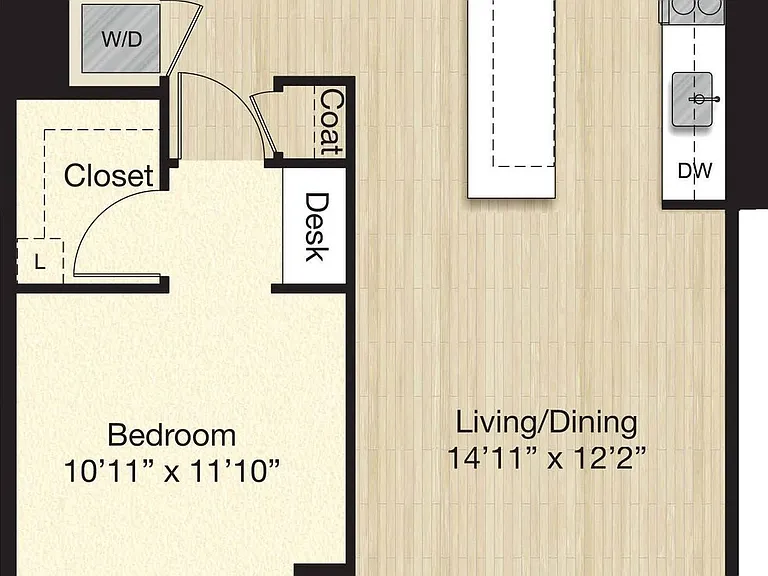 Tier 63.1 Small 1 Bed 1 Bath with Balcony Tier 63.1 Small 1 Bed 1 Bath with Balcony