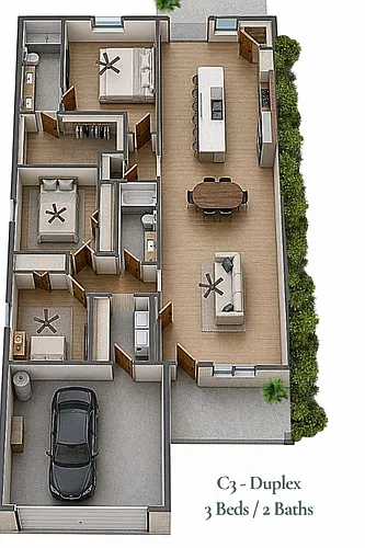 Floor plan C3 - Duplex