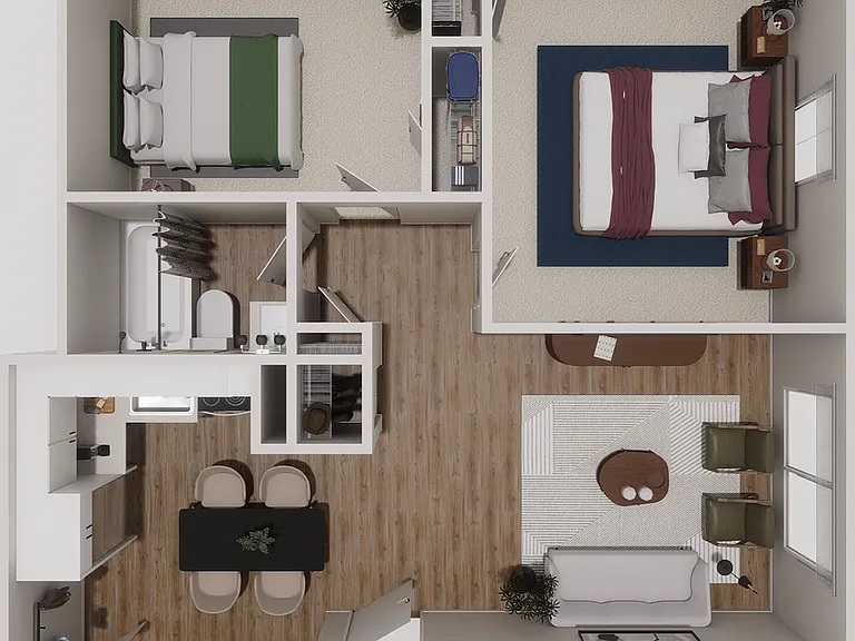 2 F Floor Plan. 2 Bedroom/2 Bath. 2 F Floor Plan. 2 Bedroom/2 Bath.