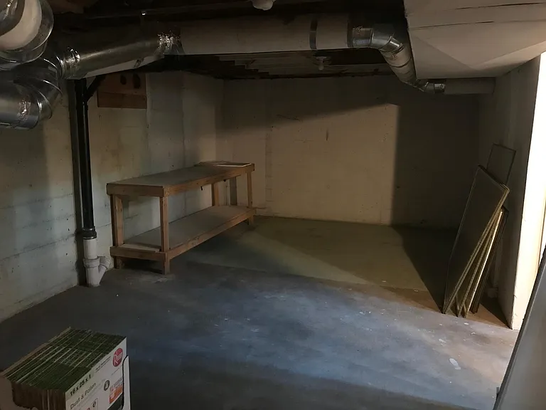 more basement storage/work space
