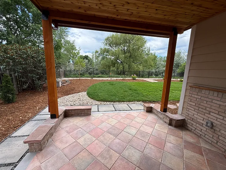 Lower patio and back yard