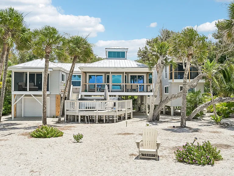 Back of the house view from the beach