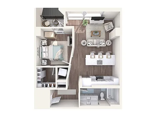 Floor plan 1 Bedroom - A7