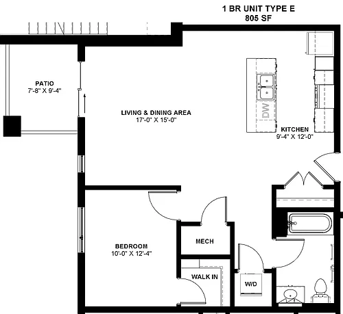 Floor plan 2B/2B