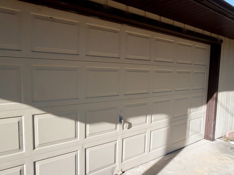 The double car garage with door opener keeps your vehicle clean and cool.