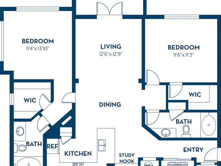 2 Bedroom | 2 Bath | 1251 SF | Renovated 2 Bedroom | 2 Bath | 1251 SF | Renovated