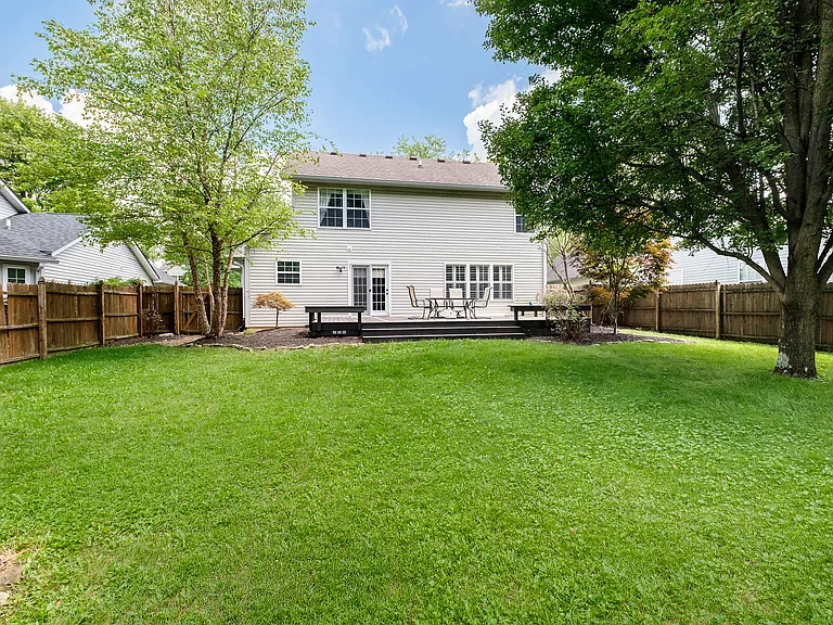 Fully fenced backyard