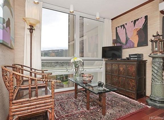 Large windows make this condo bright and airy.