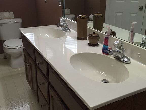 Double sinks in master bath.