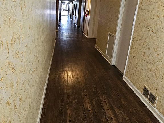 Hallway coming from parking lot out back