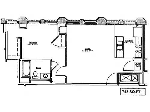 Floor plan 1 Bedroom Flat