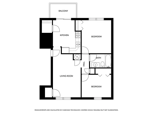 Floor plan McCasland - 2 Bedroom