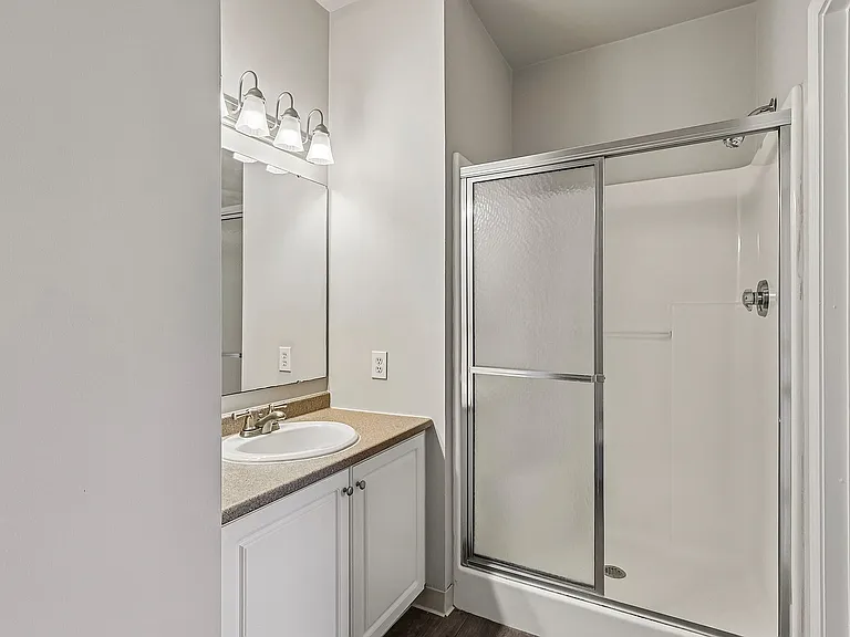 Modern bathroom with sleek shower