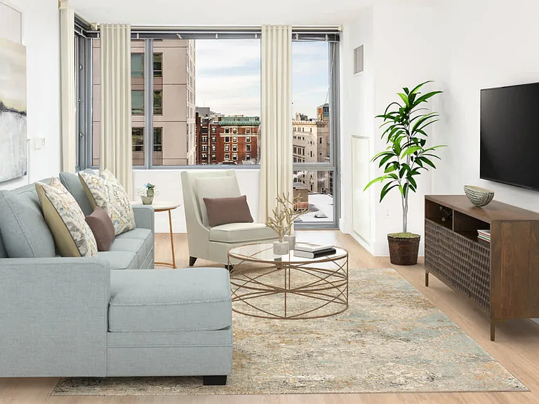 Living Room with Hardwood Flooring
