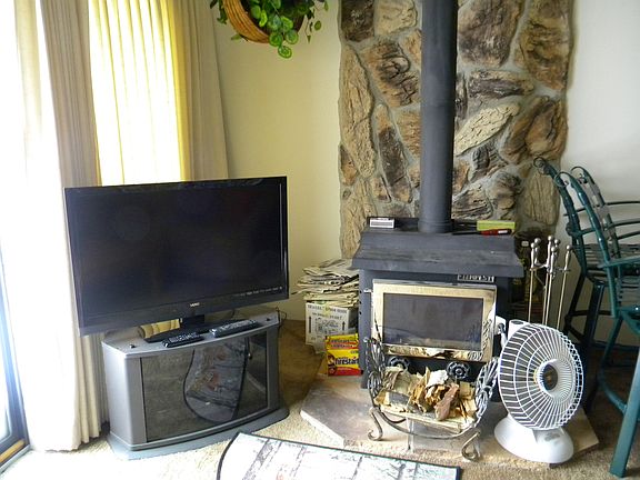 Stove in living room