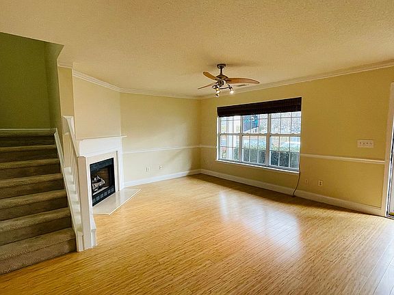 Living room with fireplace