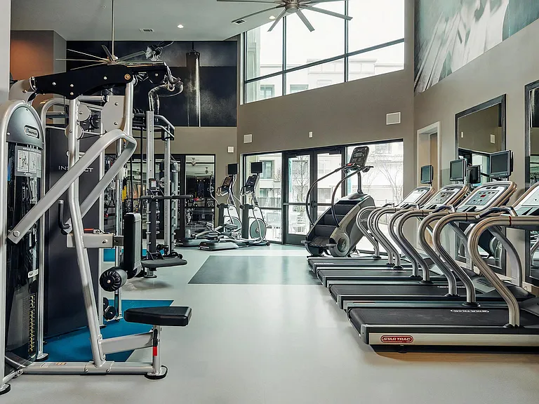 Gym with Cardio Equipment and Multi-Station Strength Training Units