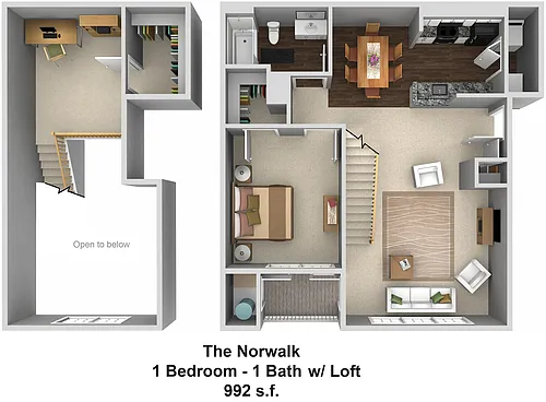 Floor plan The Norwalk - Loft Style