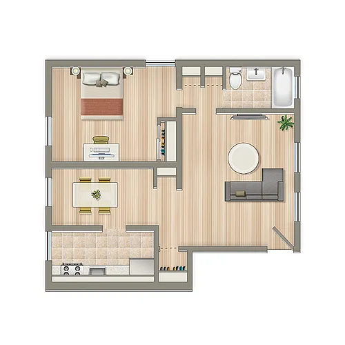 Floor plan 1 Bedroom