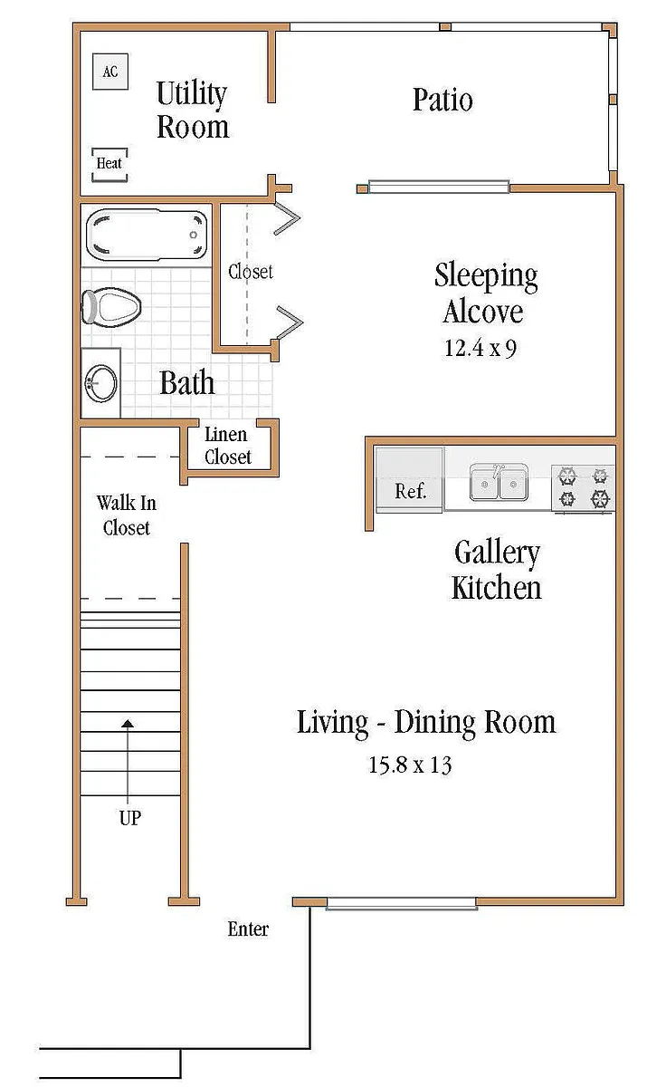 Floor plan 1x1s