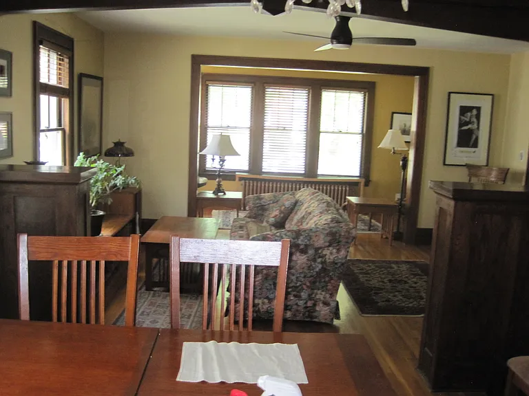 View from Dining Room, through Living Room, to Sunroom
