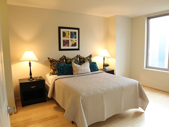 Bedroom with hardwood floors