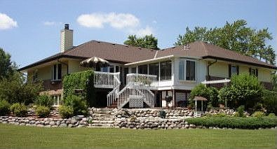 view of rear of home