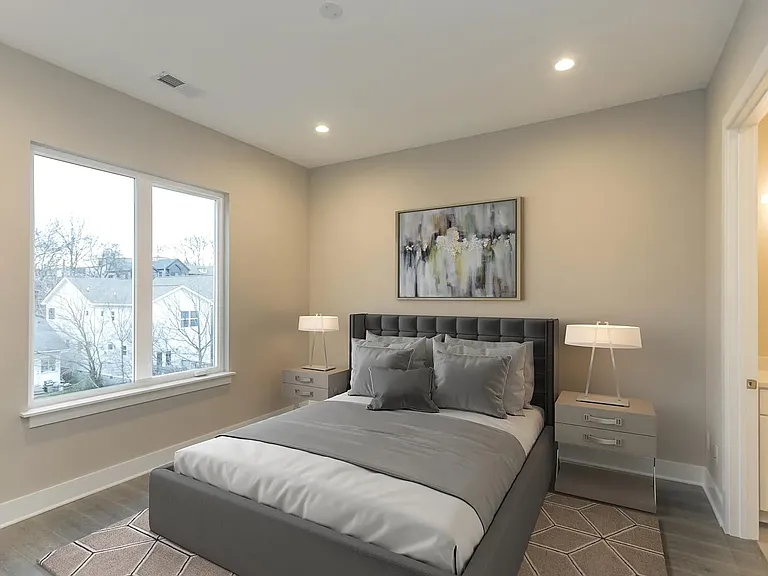 staged master bedroom