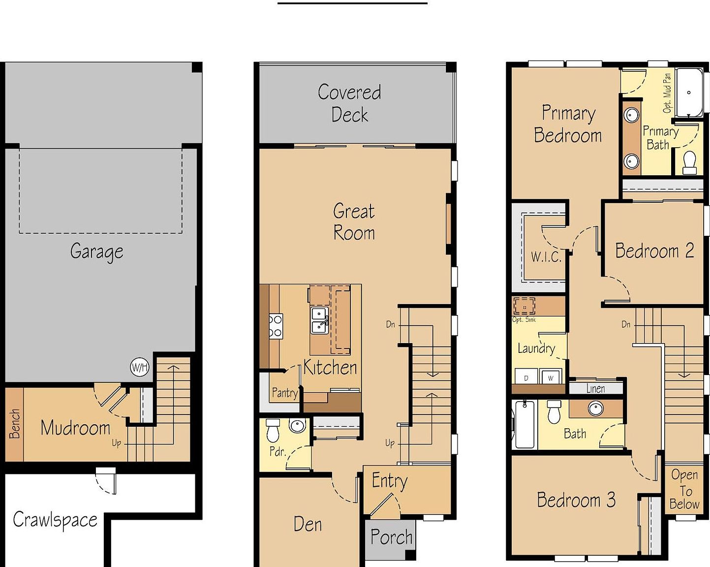 The Astoria Plan, The Nines at Camas Meadows Townhomes — Camas Meadows Golf Club