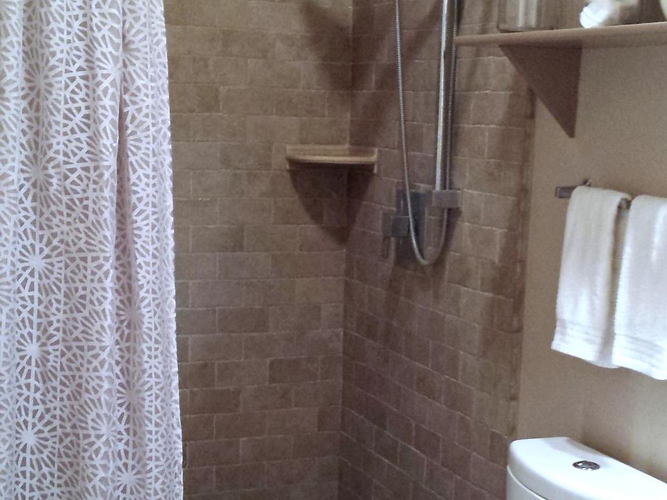 WALK-IN TILED SHOWER, TOTO TOILET