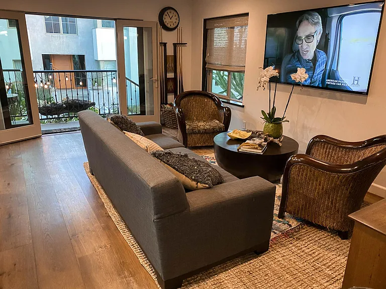 Den Area w/ French doors to ocean view and walk street deck