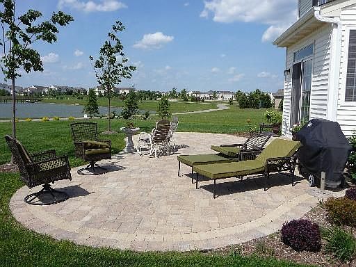 Brick Paver Patio, homes backs to lake & wooded area views
