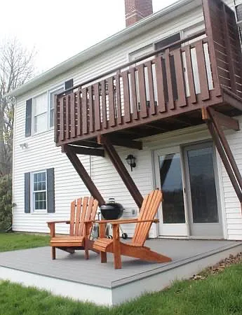 Downstairs deck.