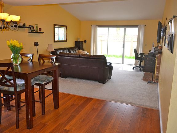 open dining/living room area