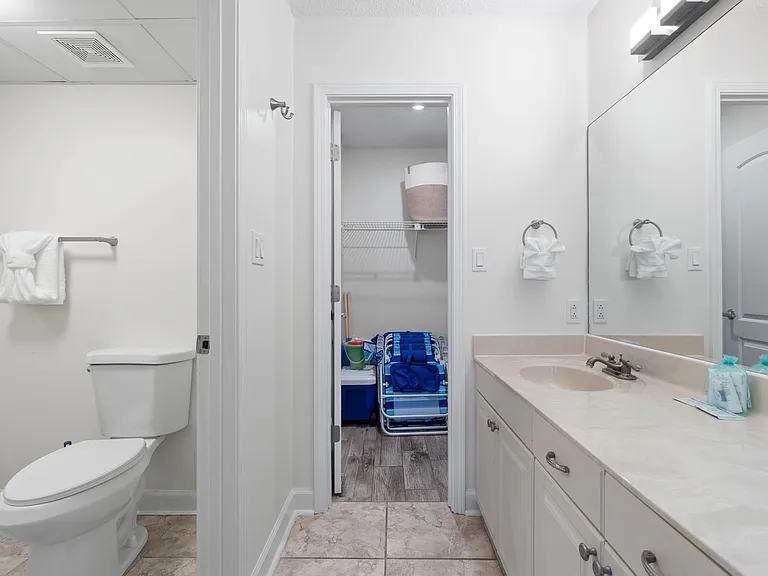 You can find the beach gear in the Master Ensuite. In there are chairs, a cooler, a beach cart and some beach toys.