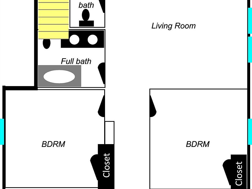 Unit #1 floorplan (4 bedroom ground floor)