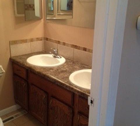 Main bathrroom double vanity