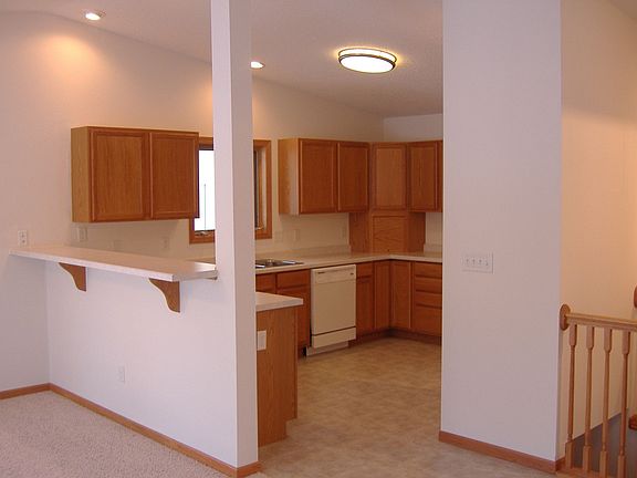 view of kitchen and breakfast bar area