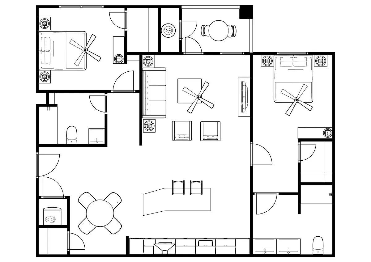 Floor plan Two Bedroom