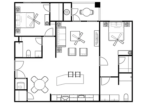 Floor plan Two Bedroom