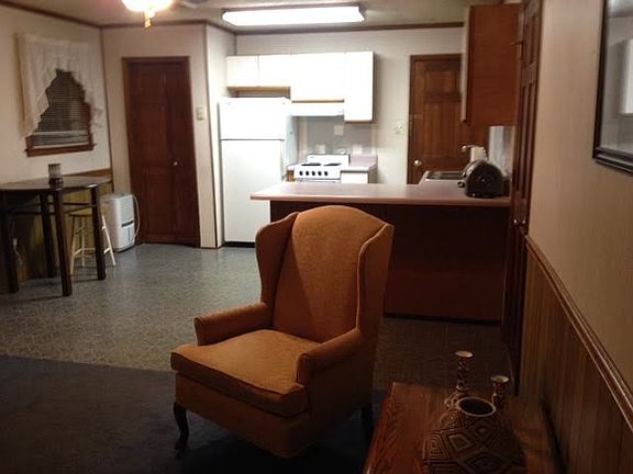 Living room and kitchen